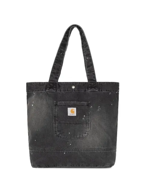 Carhartt WIP bolso shopper vaquero con motivo de salpicadura de pintura