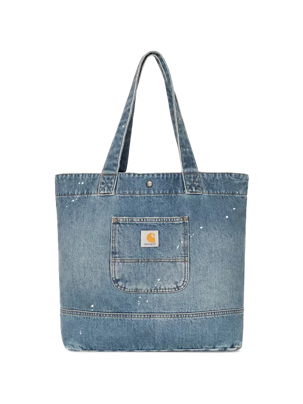 Carhartt WIP Borsa tote denim con logo - Blu