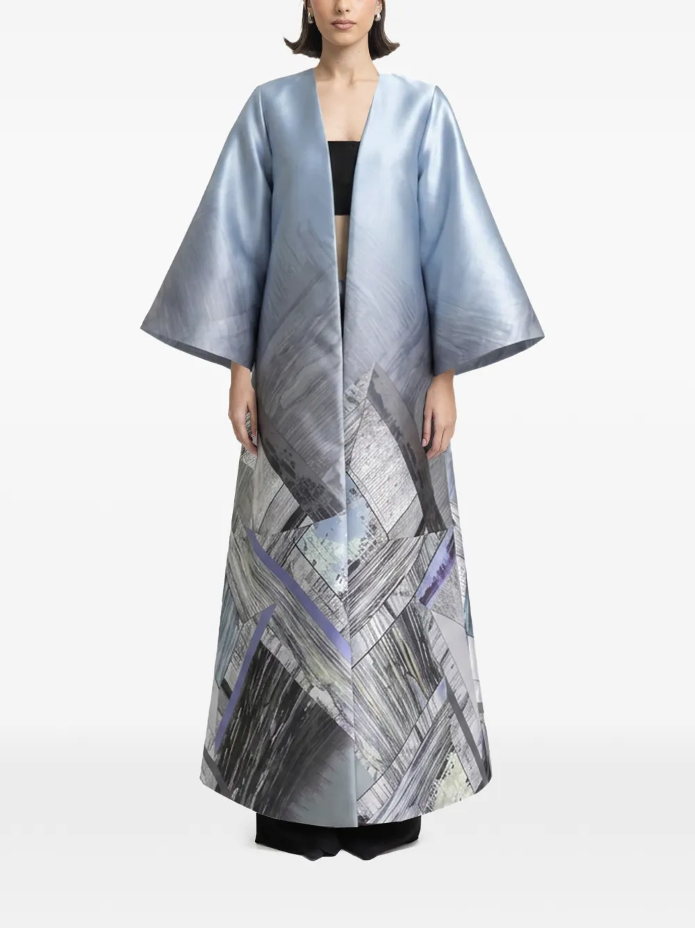 Gemy Maalouf Gestructureerde tuniek met geometrische print Blauw