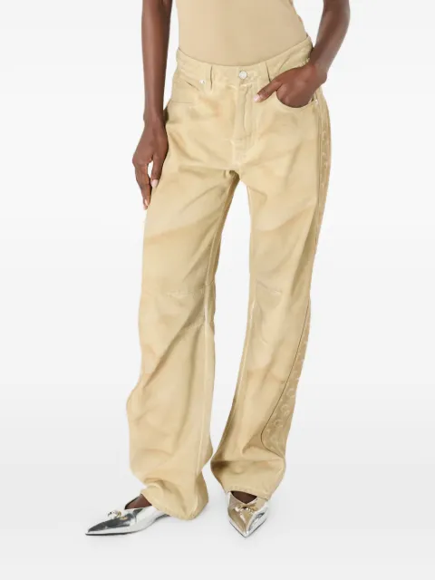 Marine Serre faded Moon-motif jeans