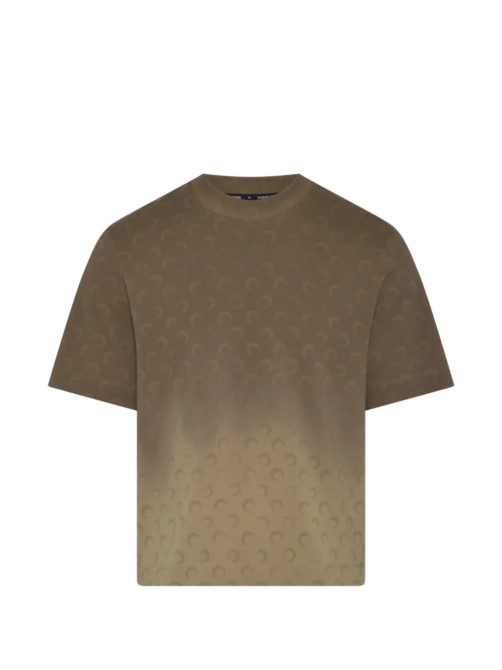 Marine Serre Faded Moon T-shirt - Marrone
