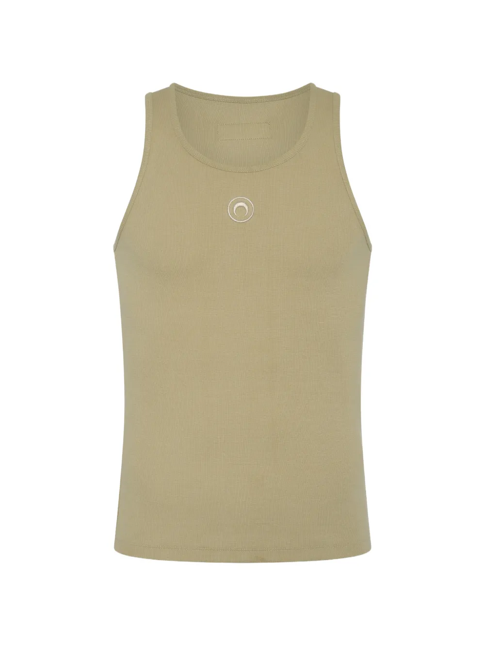 Marine Serre logo ribbed jersey tank top - Toni neutri