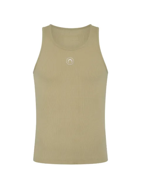Marine Serre logo ribbed jersey tank top