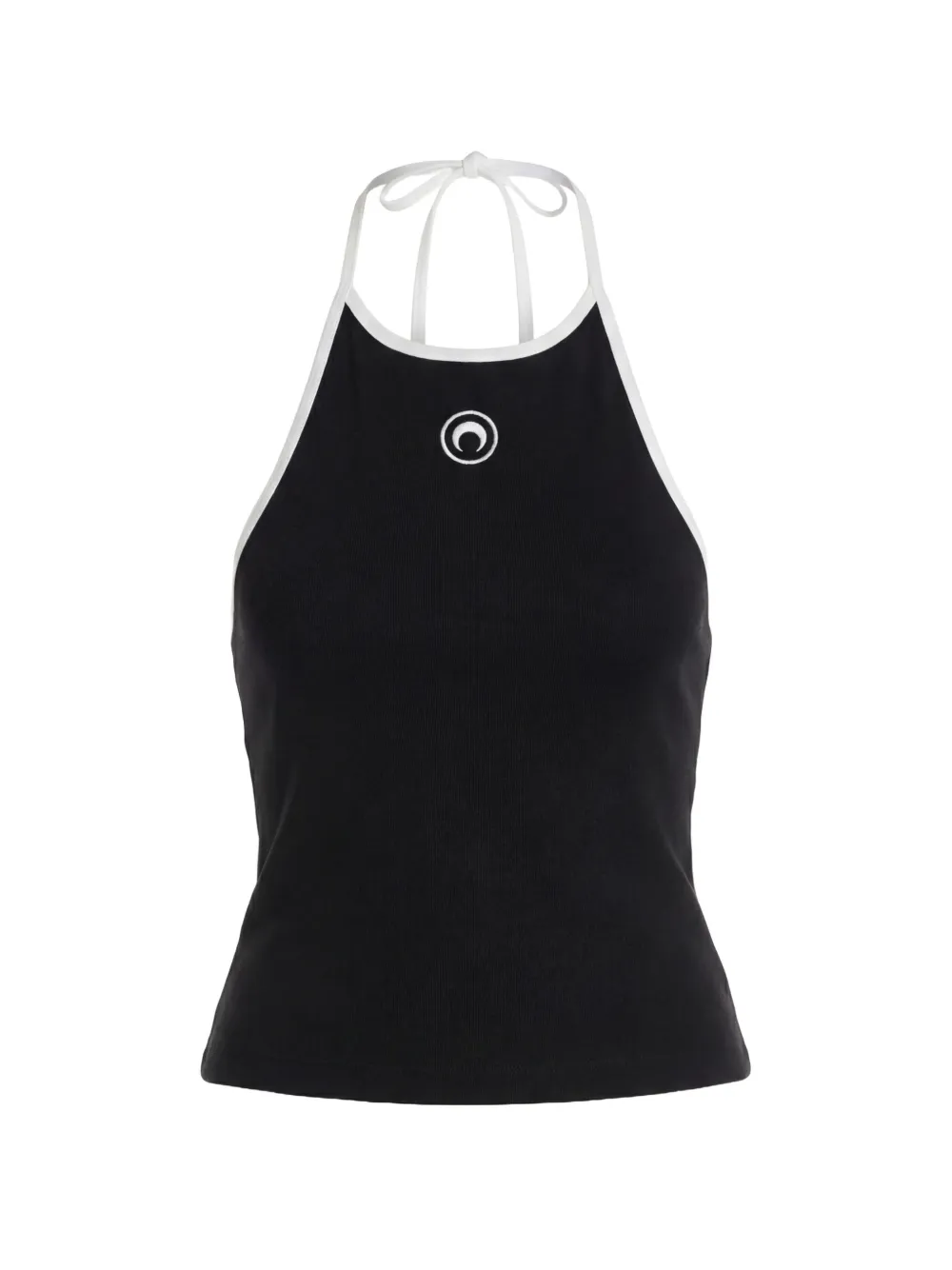 Marine Serre moon logo halter top - Nero