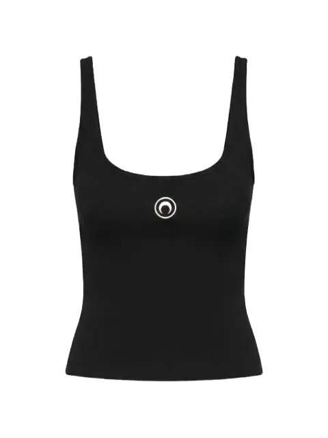 Marine Serre moon logo ribbed tank top