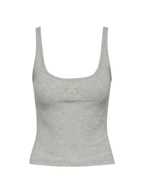 Marine Serre 문 로고 골지 크롭 티셔츠