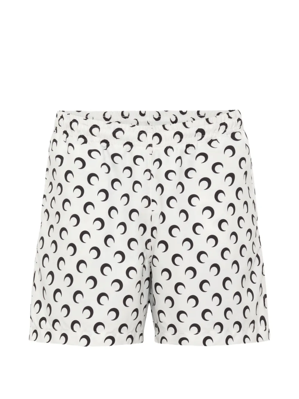 Marine Serre Moon-print swim shorts - Bianco