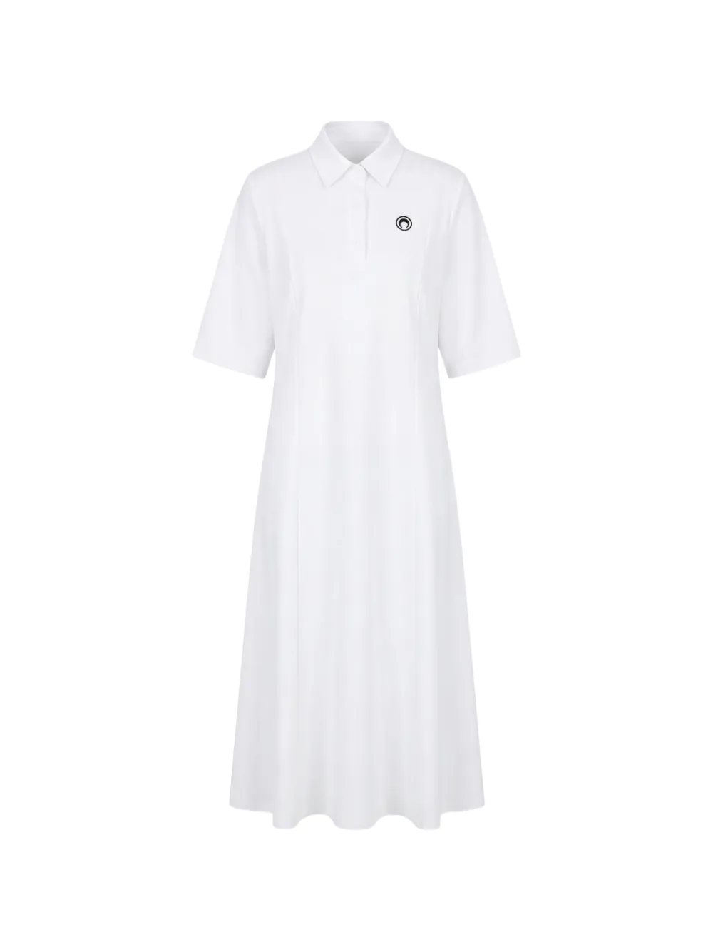 Marine Serre moon logo polo dress - Bianco