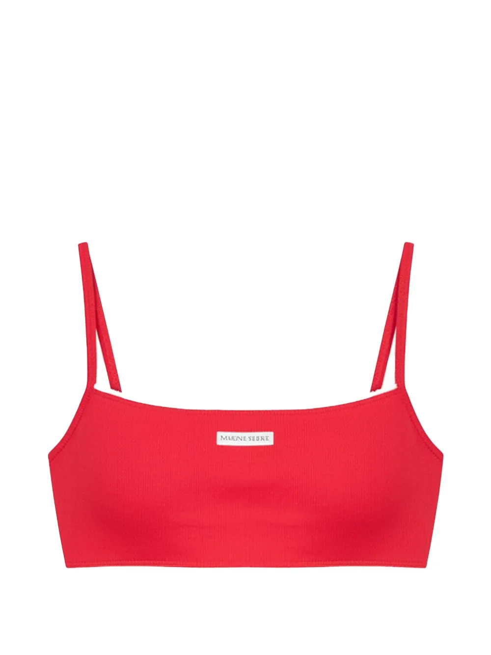 Marine Serre organic cotton bra - Rosso