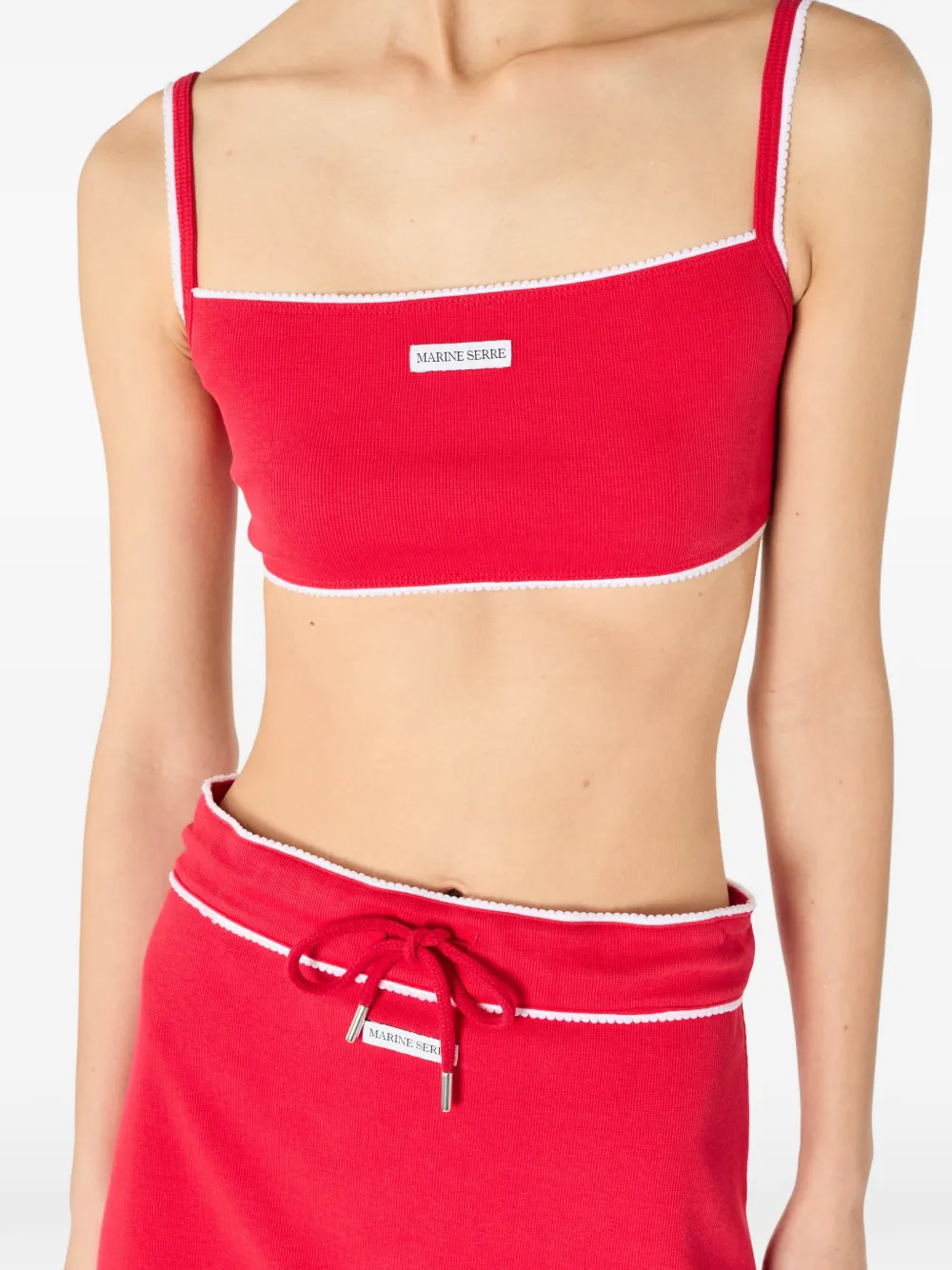 Marine Serre Bh met print Rood