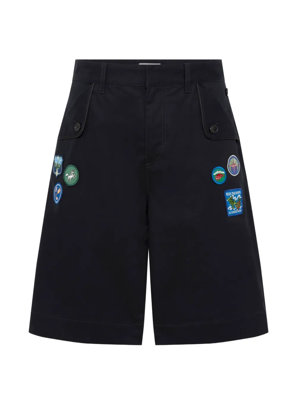Marine Serre scout workwear bermudas - Blau
