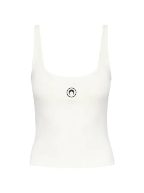 Marine Serre Moon-logo ribbed tank top