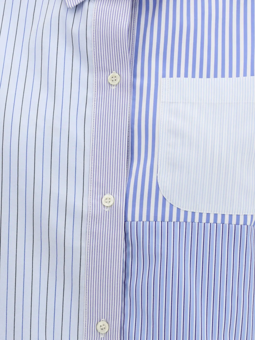  E.l.v Denim Emilie Striped Pocket Shirt - Blue 