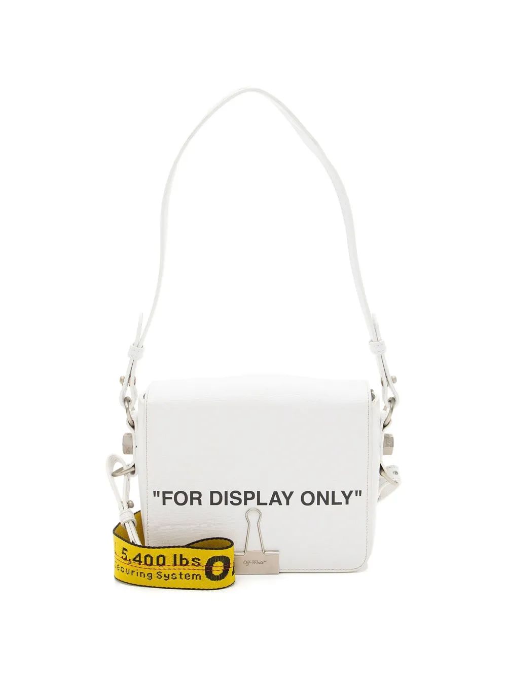 Off-White Pre-Owned Binder Clip leather shoulder bag - Bianco
