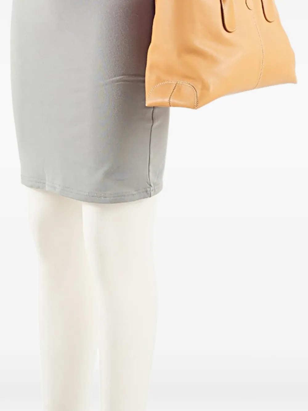 Tod's Vintage small D-styling leather tote bag - Toni neutri