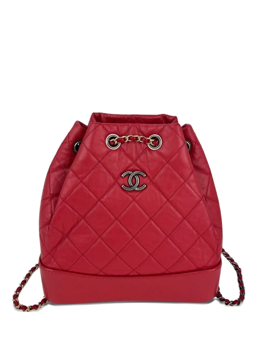 CHANEL Pre-Owned 2019 Gabrielle quilted backpack - Rosso
