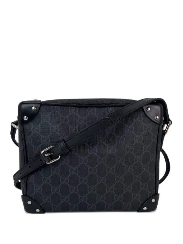 Gucci Pre-Owned GGパターン スタッズ メッセンジャーバッグ 