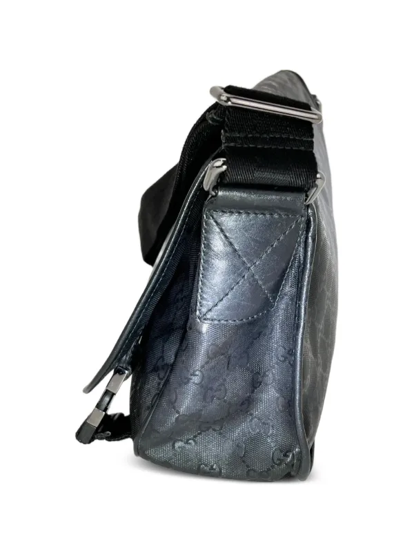 Gucci GGパターンブラック メッセンジャーバッグ Gucci Pre-Owned GGパターン メッセンジャーバッグ | ブラック