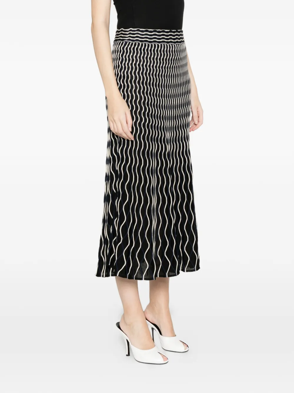  Simkhai Patterned Skirt - Black 