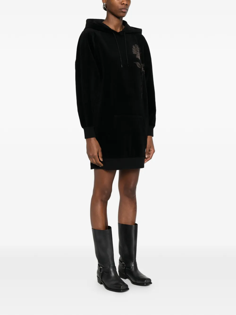 Golden Goose Rose mini-jurk met capuchon Zwart