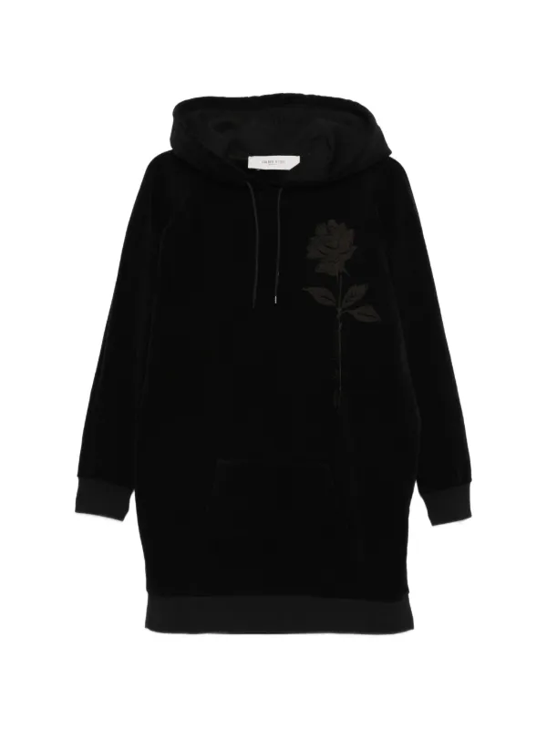 Golden Goose Rose Hooded Mini Dress in Black