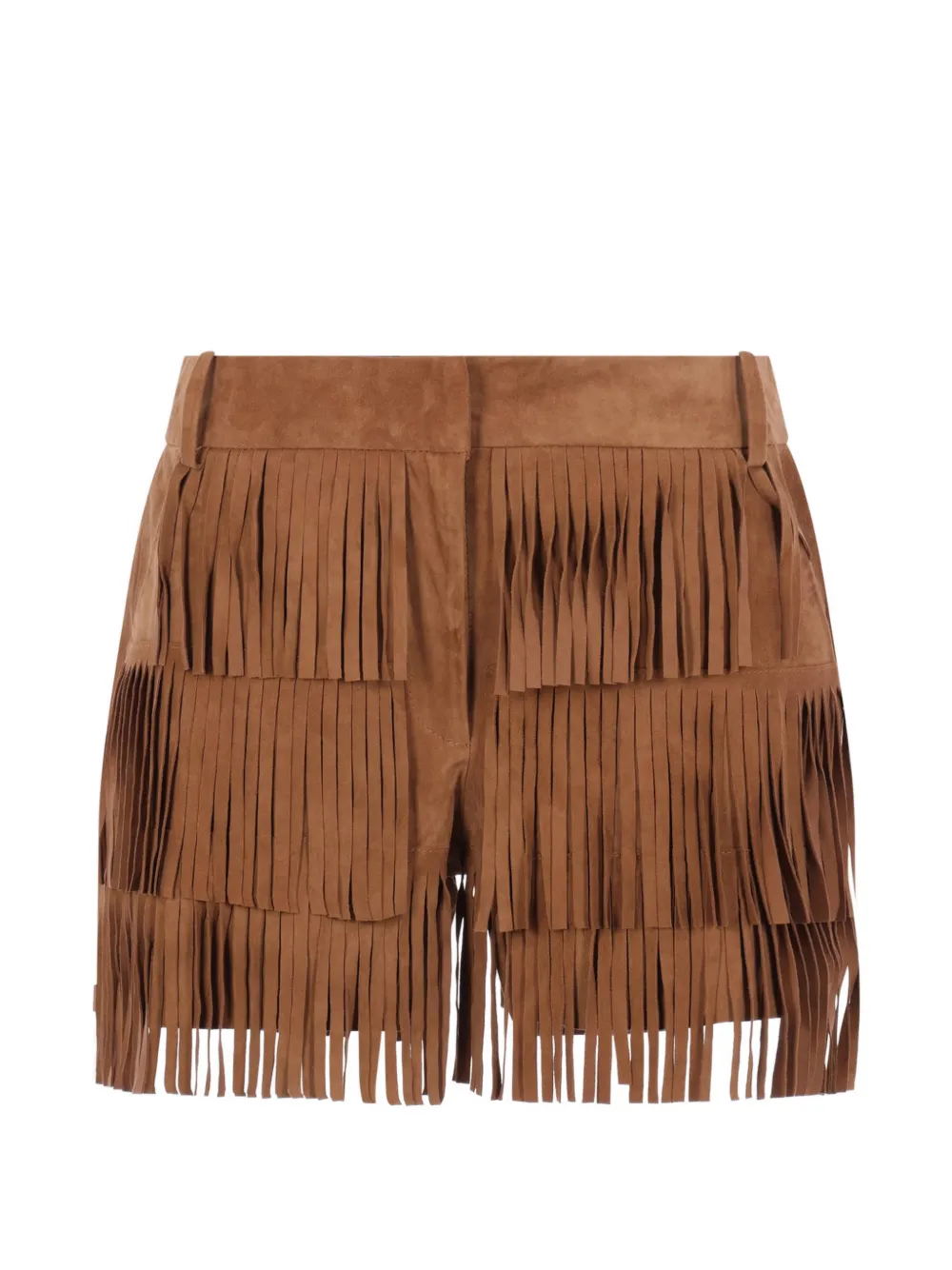 Federica Tosi fringed shorts - Marrone