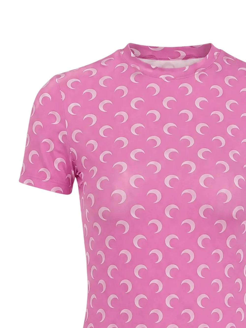 Marine Serre moon-print T-shirt - Rosa