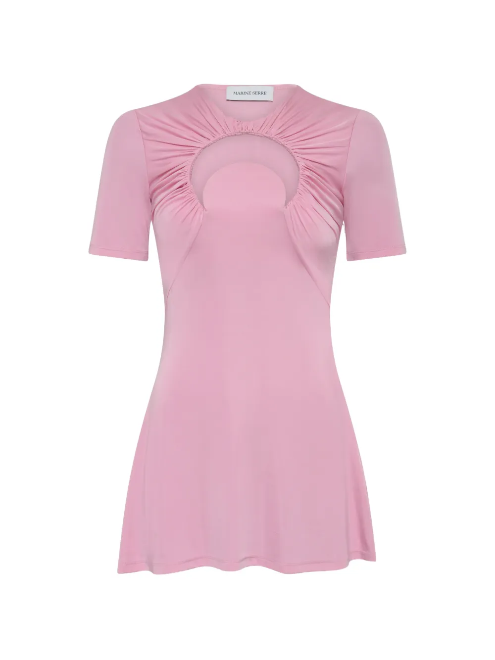 Marine Serre Moon-motif gathered mini dress