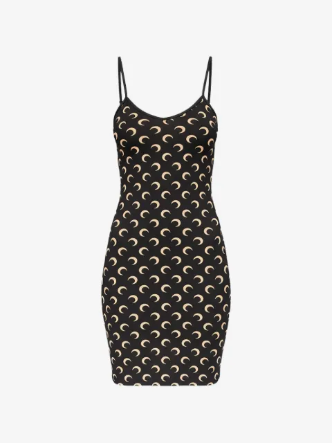 Marine Serre Moon monogram-print dress