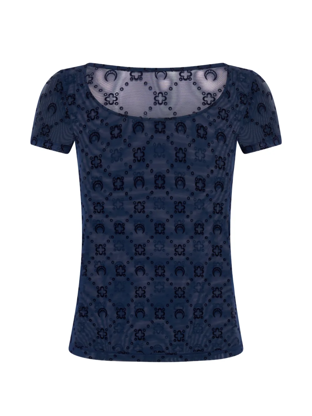 Marine Serre Moonogram mesh T-shirt - Blu