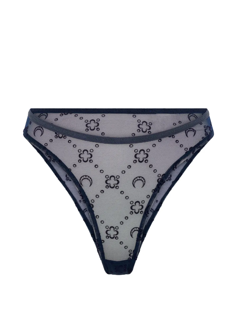 Marine Serre Moonogram mesh thong - Blu