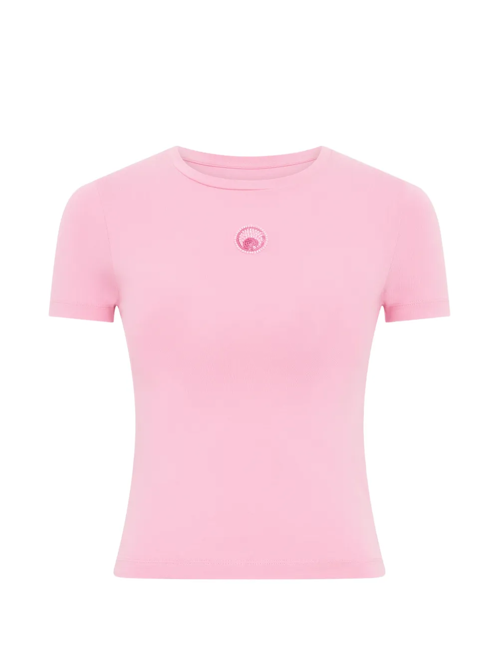 Marine Serre pearl logo baby fit T-shirt - Rosa