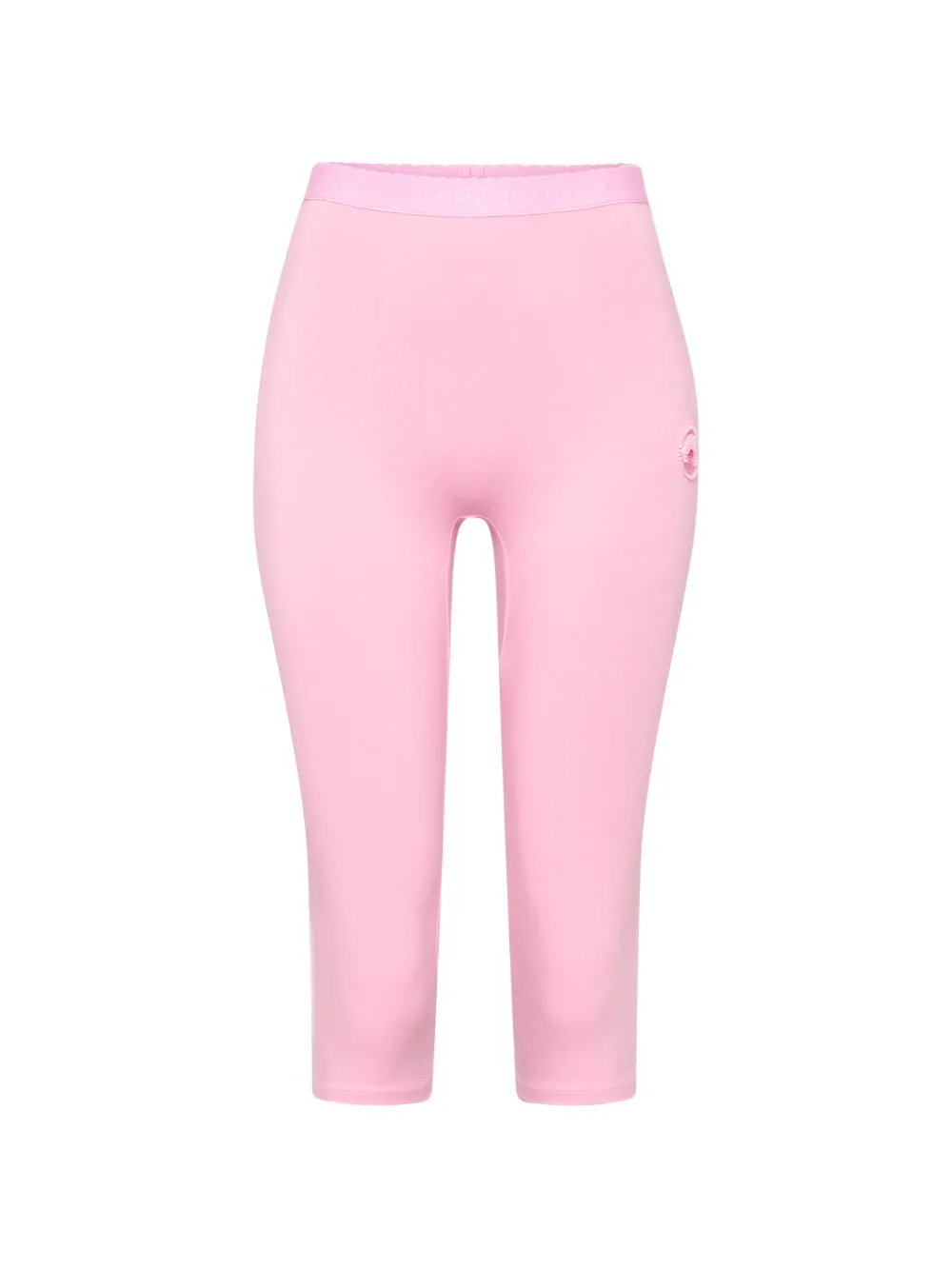 Marine Serre pearl logo jersey capri shorts - Rosa