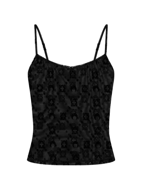 Marine Serre moonogram mesh straps top