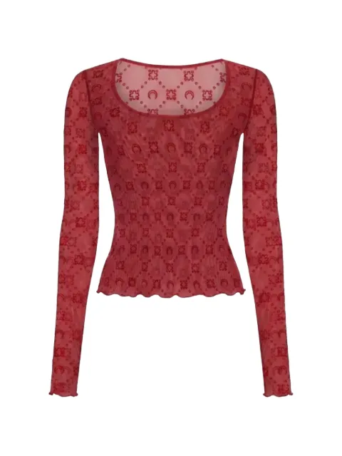 Marine Serre Moonogram mesh T-shirt