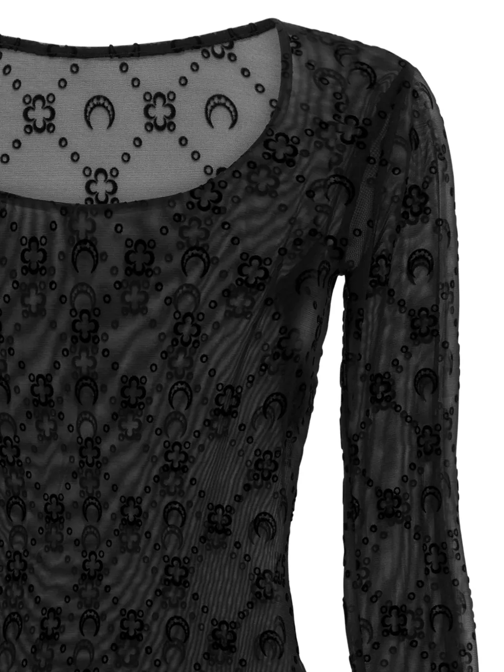  Marine Serre Moonogram Mesh T-shirt - Black 