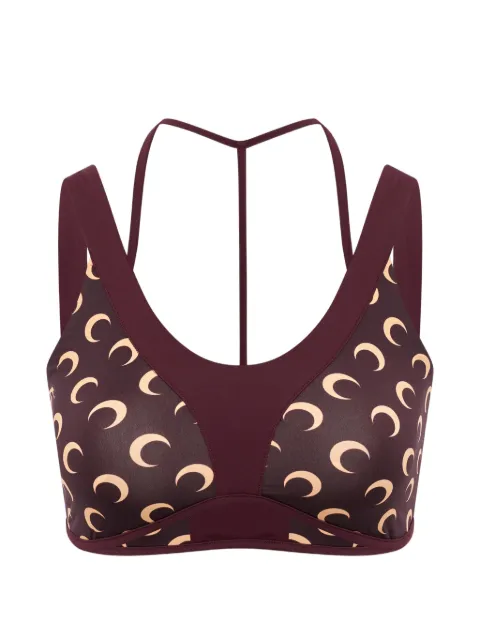 Marine Serre Athleisure moon-printed bra top
