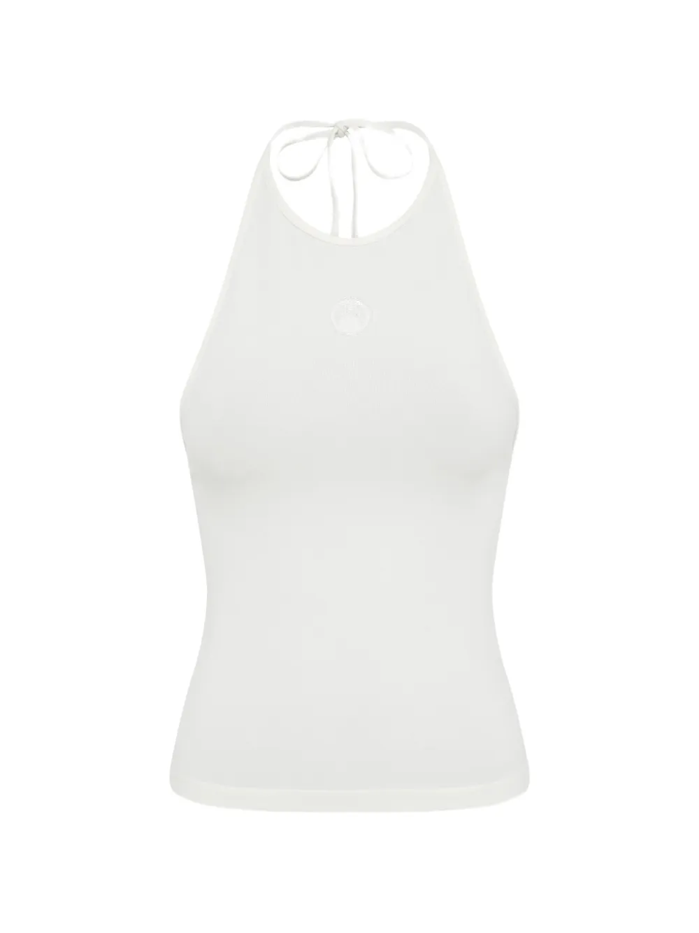 Marine Serre logo halter top - Bianco