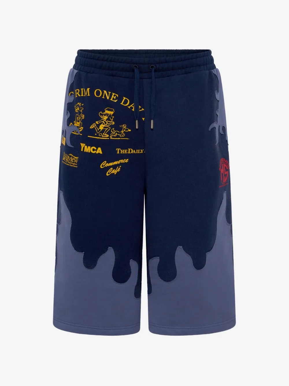 Marine Serre パッチワーク ショートパンツ | ブルー | Image 1