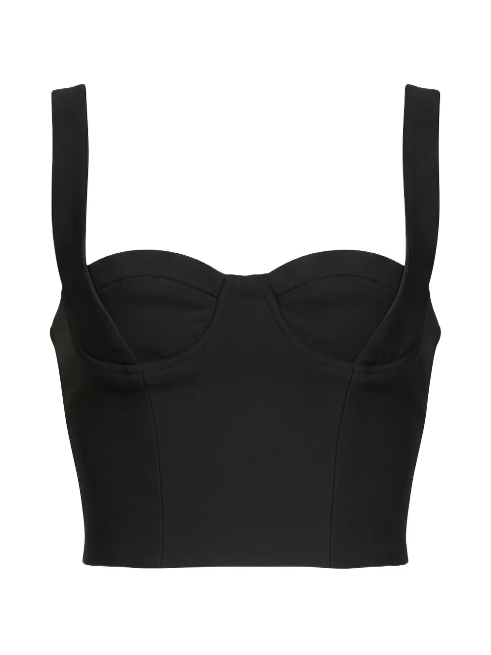 Marine Serre tailored structured strap top - Nero
