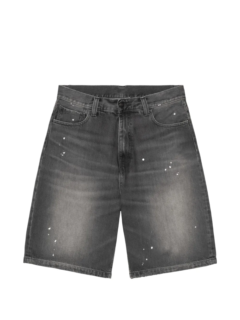 Carhartt WIP Landon gewassen shorts met verfspatten Zwart