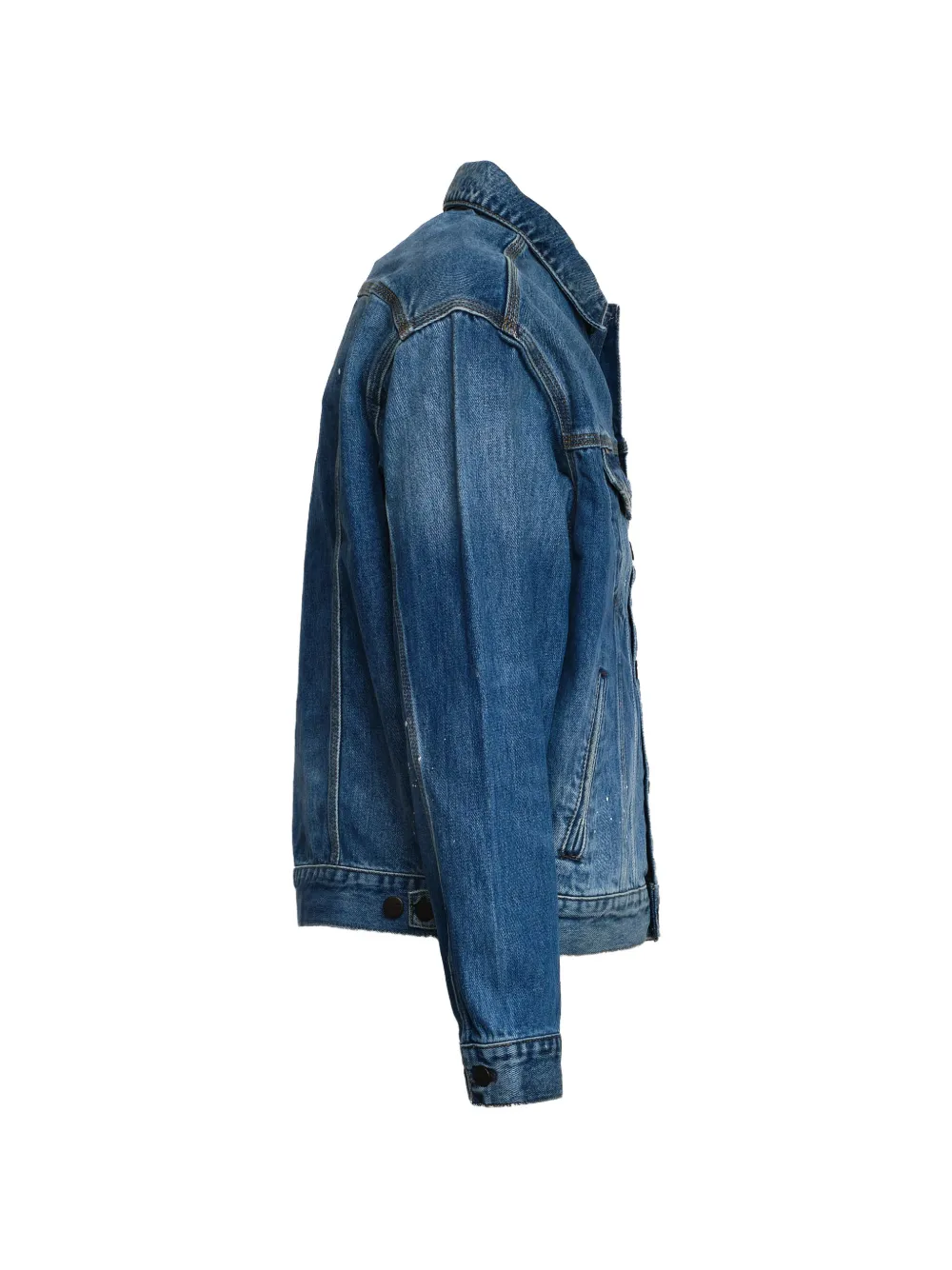 Carhartt WIP Helston denim jack met verfspatten Blauw