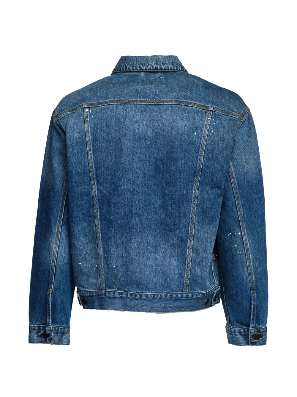 Carhartt WIP Helston denim jack met verfspatten Blauw