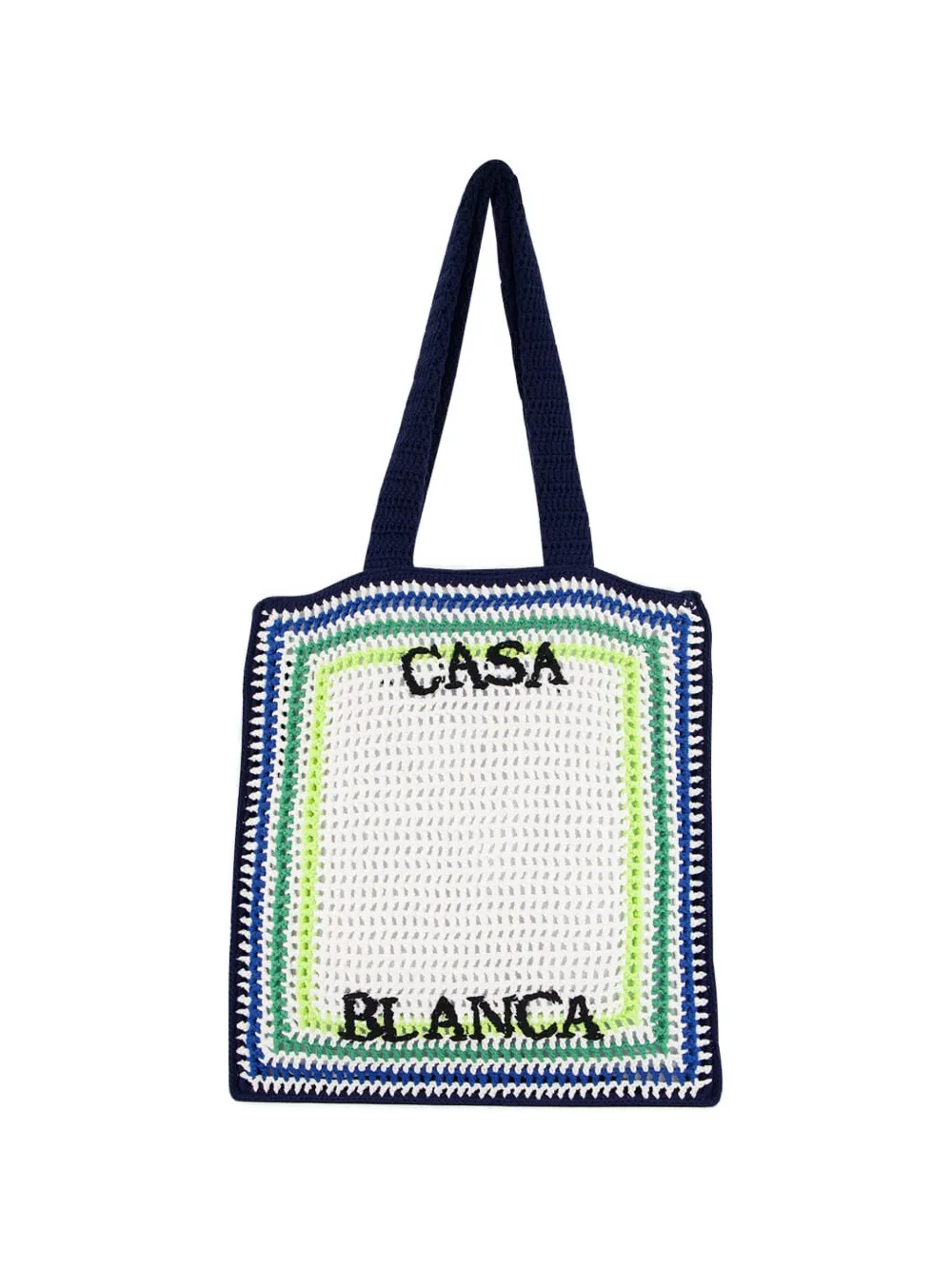 Casablanca stripe crochet shoulder bag - Blu