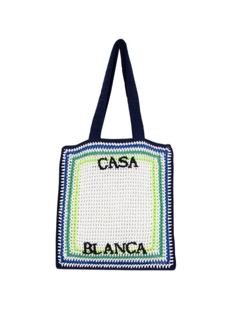 Casablanca stripe crochet shoulder bag
