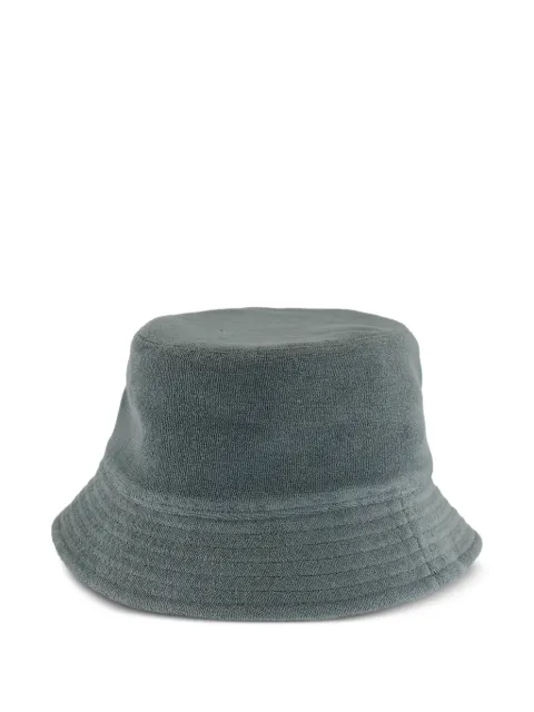 Fedeli Olive Terry knitted cotton bucket hat
