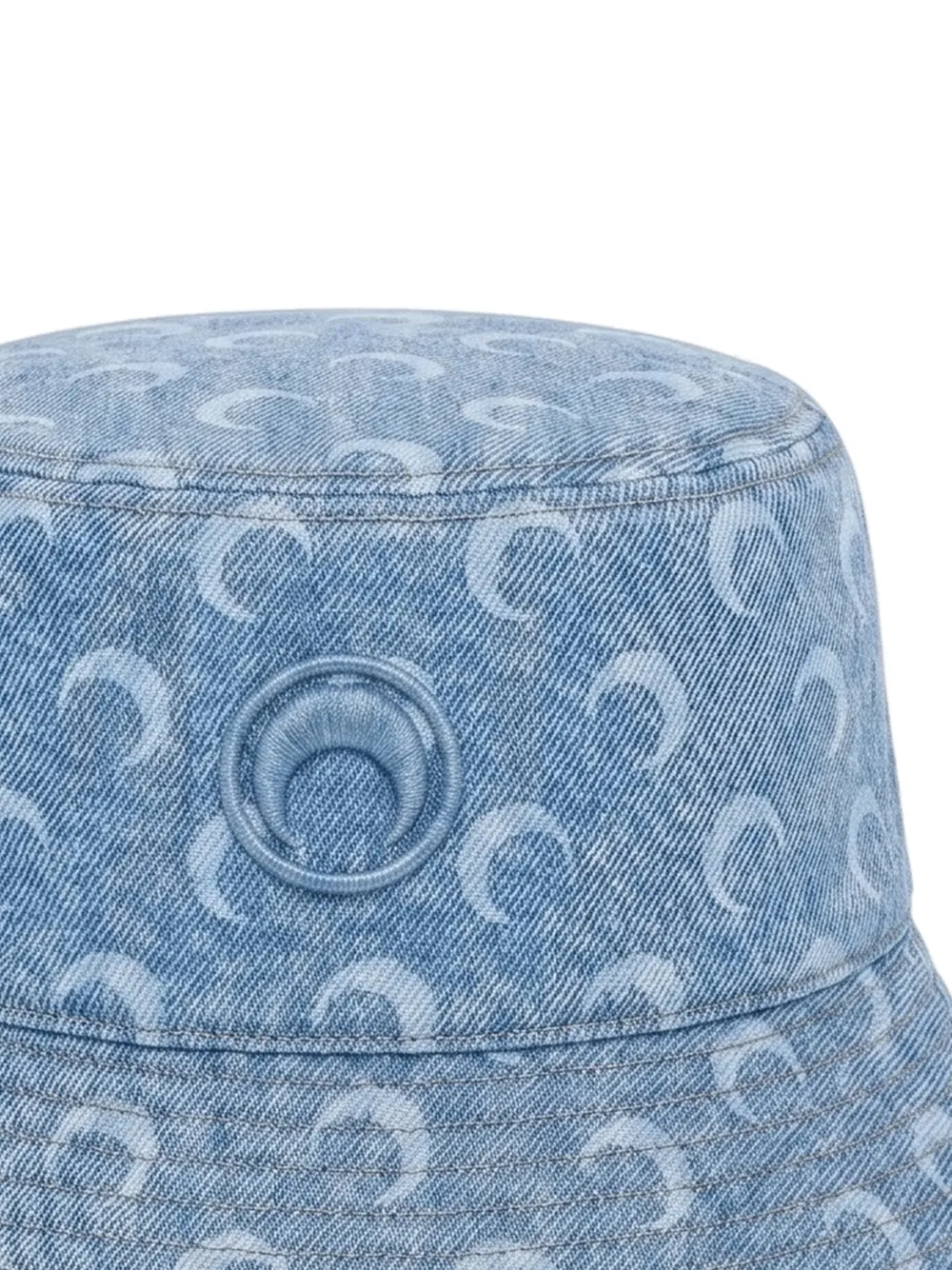 Marine Serre Denim vissershoed van biologisch katoenen Blauw