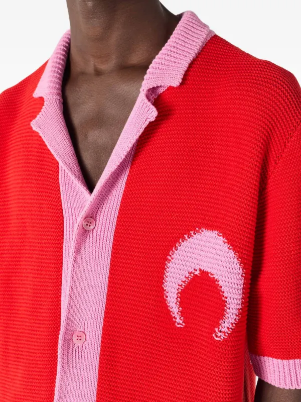 Marine Serre Crochet Moon Cardigan | Red | FARFETCH
