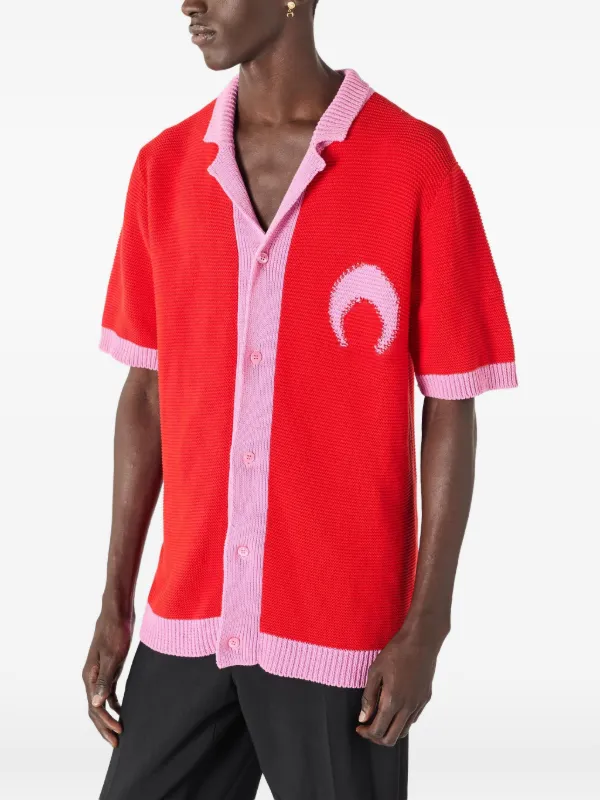 Marine Serre Crochet Moon Cardigan | Red | FARFETCH
