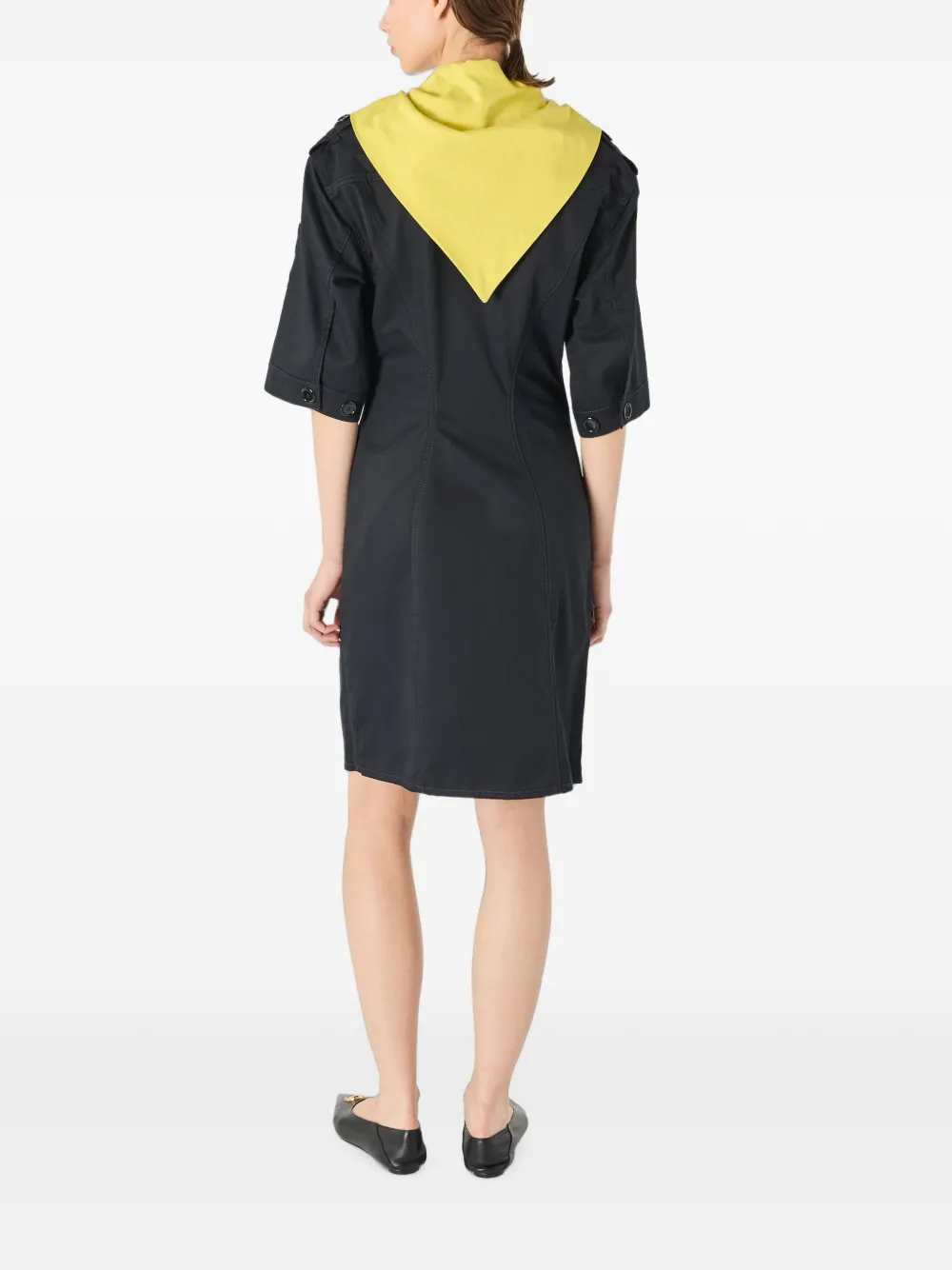 Marine Serre Scout workwear mini-jurk Zwart